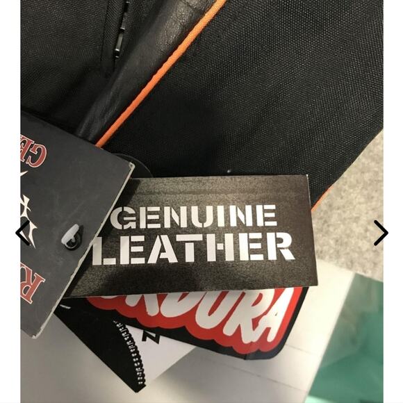 REVOLUTION GEAR NWT MENS 109% LEATHER & CORDORA BIKER SPORTS JACKET  SIZE MEDIUM - Picture 6 of 9